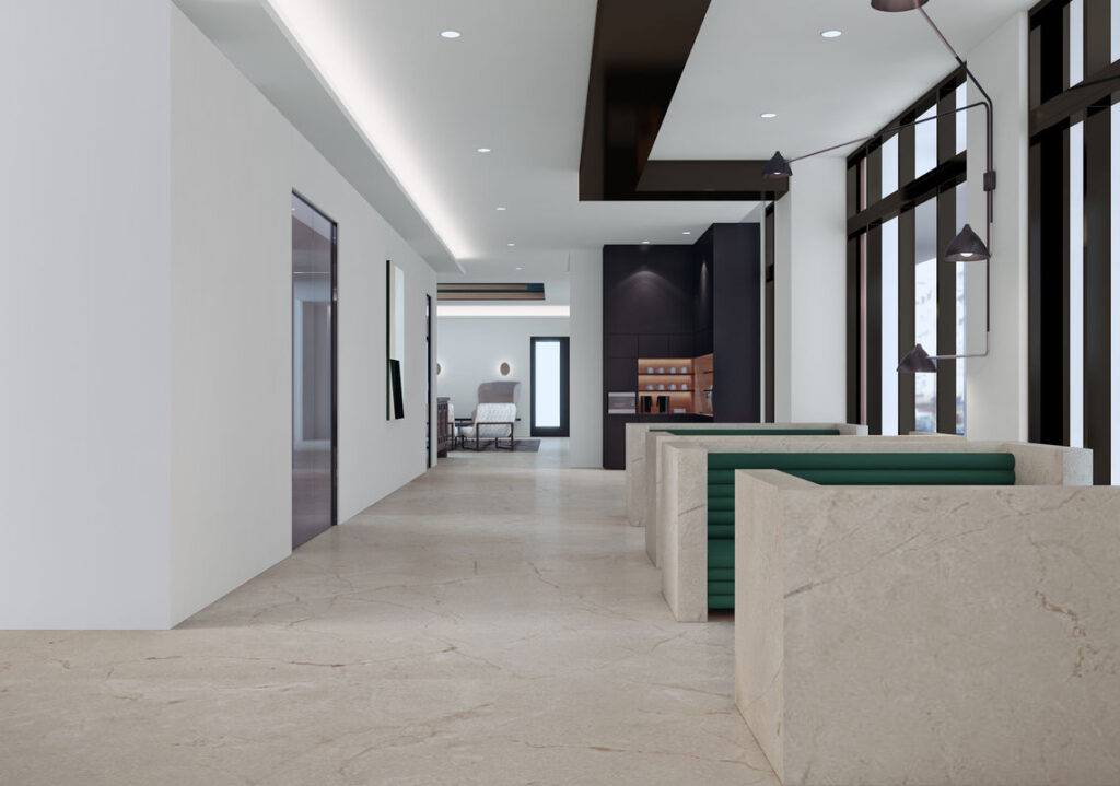 Modern, minimalist interior with sleek design elements and natural lighting.